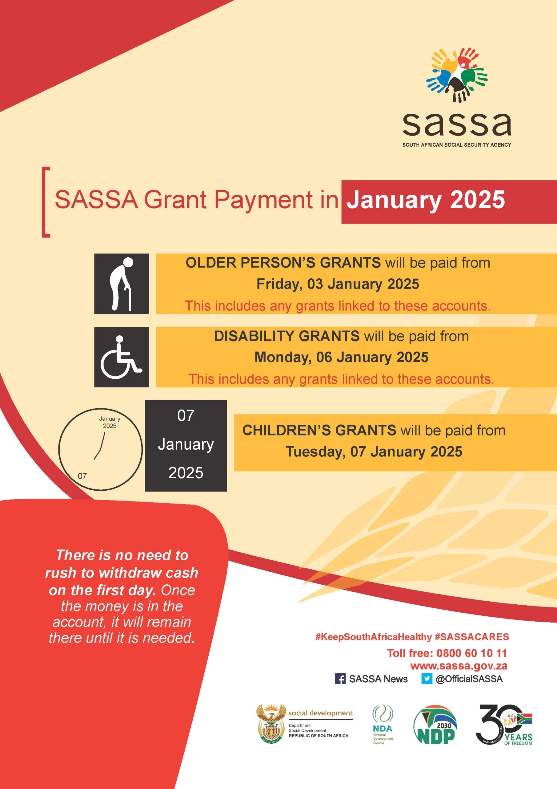 SASSA Status Check Payment Dates for January 2025